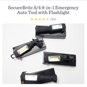 TWO securebrite 9-in-1 flashlights